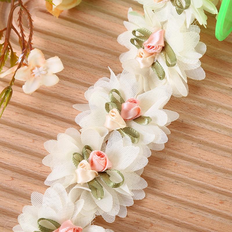 Miếng Dán Thêu Hoa 3D, 10 Cái, Với Hoa, Viền Vải Ren Tự Làm, Rộng 5CM 2
