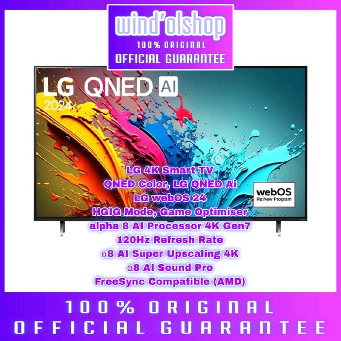 Gambar LG QNED Ai 75QNED86TSA Smart TV 4K UHD 120Hz 75 inch 75QNED86 Thinq Ai dari wind' shop official Kota Tangerang Selatan Tokopedia