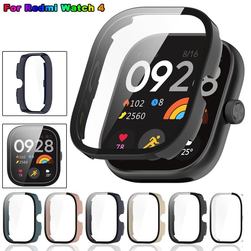 Product Introduction of Sarung PC + filem kaca untuk Redmi Watch 4, perlindungan cangkerang penuh, tali gantian untuk Xiaomi Redmi Watch4, sarung pelindung 16