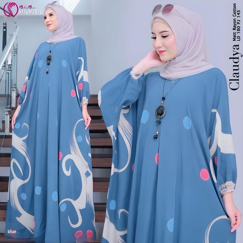 Daster kaftan anisea bercak rayon tebal kaftan sultan mewah wanita muslim dewasa kaftan rayon premium kaftan rayon jumbo Flare Sleeve Green 0