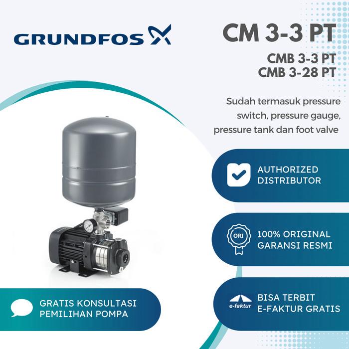 Gambar Pompa Booster Grundfos CMB 3-28 PT / Dulu CM 3-3 PT dari Authorize Dealer Pompa Air Kota Bekasi Tokopedia