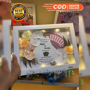 Bingkai Mahar Pernikahan 30x40 Tetes Air Aesthetic Premium Viral Murah Best Seller Anggrek Jumbo