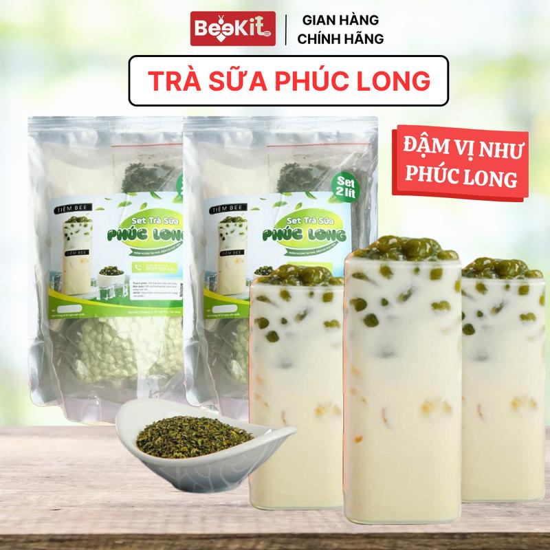 Gu Đậm Vị Set Trà Sữa Tự Pha Phúc Long Nguyên Liệu Làm Trà Sữa Phúc Long Tiệm Bee Beekitea - Thành Phẩm 1-2 lít
