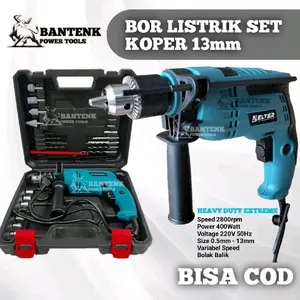 MESIN BOR BETON LENGKAP 13MM BELTER. BOR BESI KAYU BETON YK1321. MESIN BOR LISTRIK BOLAK BALIK