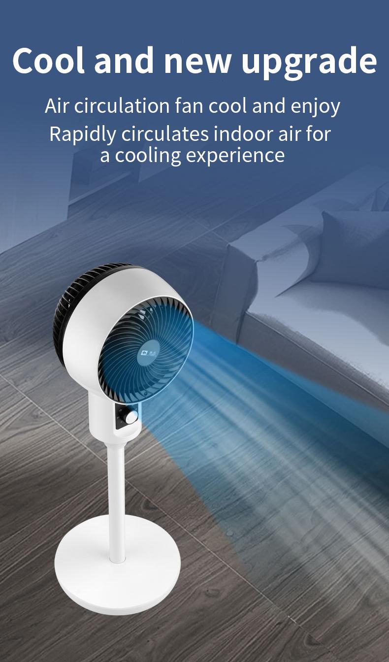 Product Introduction of [SG Stock] Household Air Circulator Fan Turbo Electric Fan with Remote Control Low Noise 3 Speed Standing Fan Strong Wind Cooling Fan 90° Rotating Desktop Stand Fan Floor Fan for Room Office 2