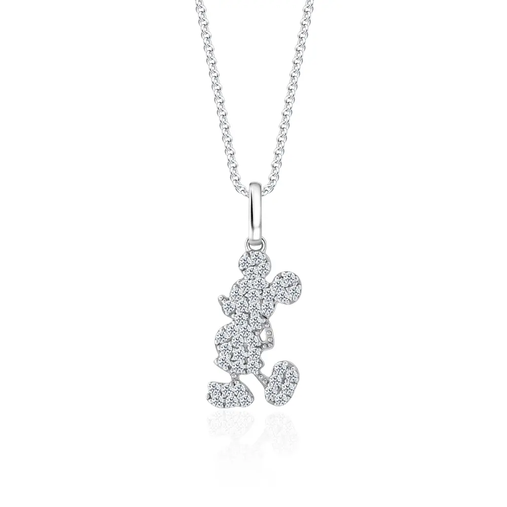 SK Jewellery Disney Mickey Silhouette 10K Diamond Pendant