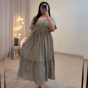 Dress Gania Bahan Rayon Premium Busui Mewah Bahan Halus Elegan