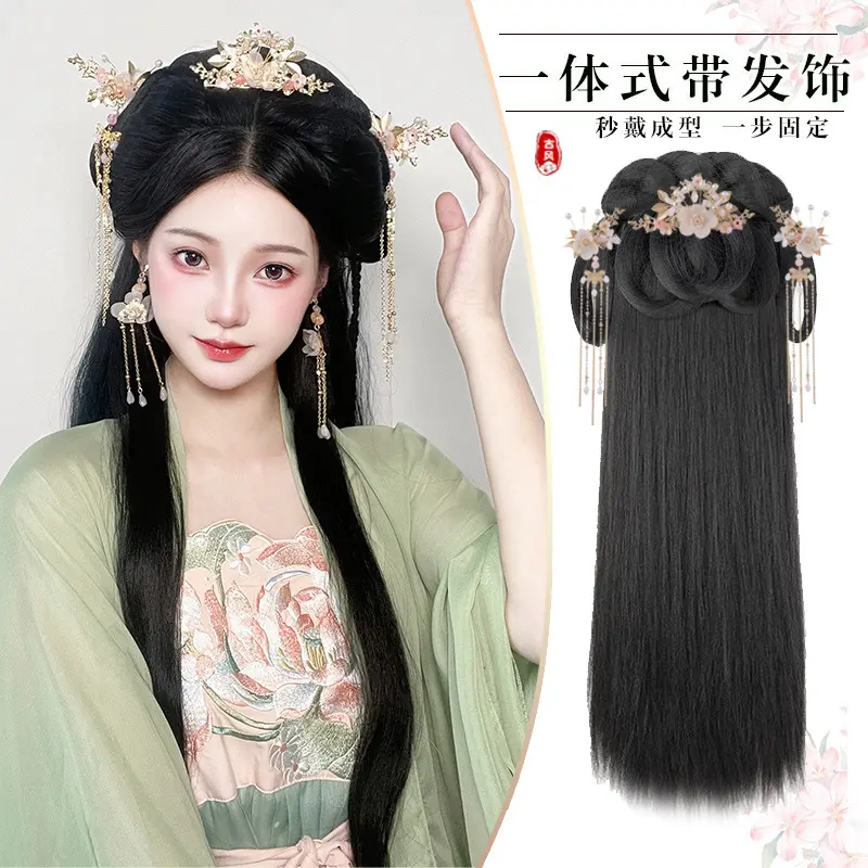 Hanfu Chignon, Kiểu Tóc Lười Một Mảnh, Băng Đô, Đồ Trang Trí, Phong Cách Cổ Trang, Sản Xuất Ming, Phụ Kiện Tóc Trang Phục Cổ Trang, Dễ Phối Đồ, Thích Hợp Cho Các Loại Trang Phục