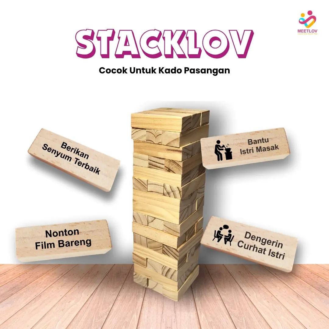 Permainan STACKLOV by meetlov bahan kayu