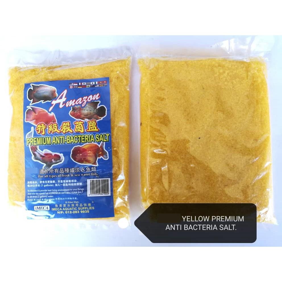 Coarse (2xPack) Amazon Anti Bacteria Yellow Salt 1kg Aquarium Fish Garam Ikan Akuarium