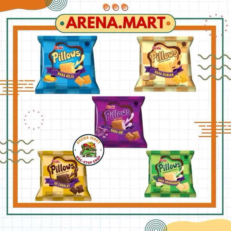 Oishi Pillows Pillow Snack bantal 2 Renceng isi 20 bks x 6 gr