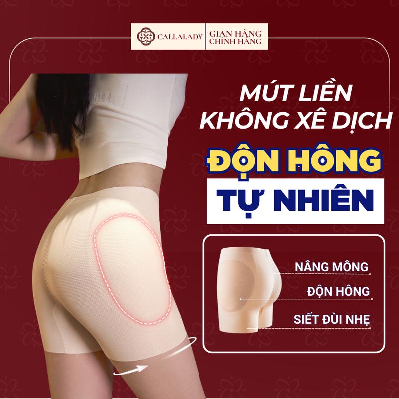 Quần độn hông Callalady nịt bụng nâng mông siết đùi không lộ viền chất liệu đúc su không viền cao cấp 24