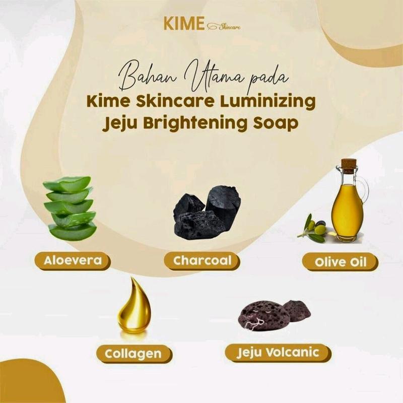 Sabun Kime Luminizing Jeju Brightening Soap Beauty Mencerahkan Kulit Tubuh 4