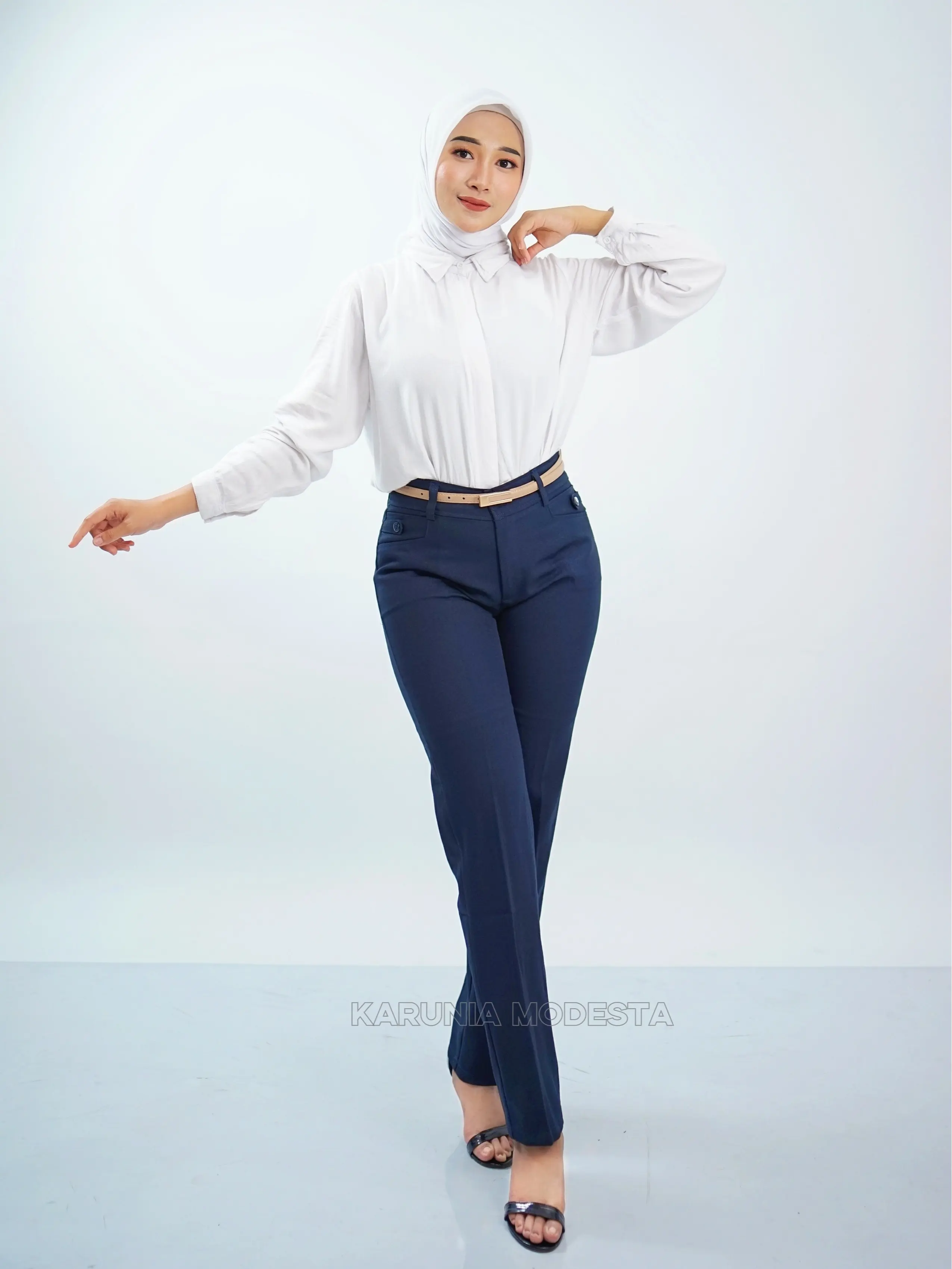 Celana Kerja Wanita Kantor Celana Bahan Wanita Resleting Premium Nyaman  Formal