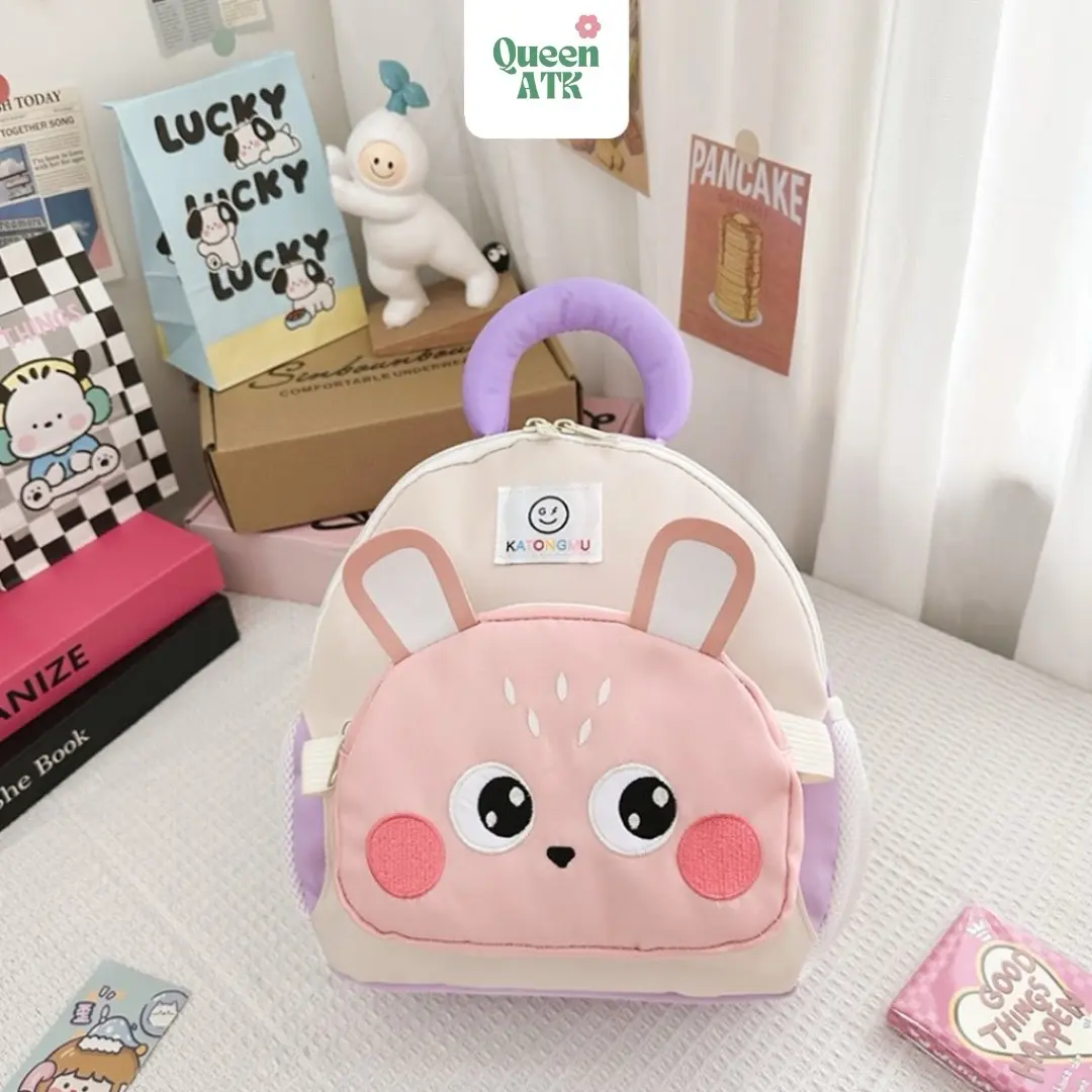 Tas Lucu Ransel Selempang Anak 2 in 1 Sekolah Jalan TK PAUD SD Bunny Dino Panda Owl Car