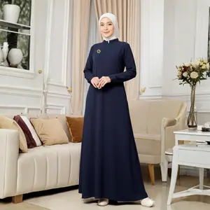 Zenith.Co - Dress Gamis Mewah Polos Bahan Marbella Anti UV Gamis Daily Gamis Lebaran Muslim Wanita