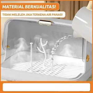 Tempat Gelas Rak Pengering Botol Susu Bayi Dengan Kapasitas Besar Dan Di lengkapi Dengan Lampu UV