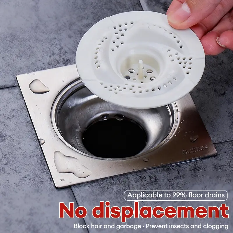 【ToolHome】Filter Lubang Saluran Air & Tutup Hermetik Saluran Air – untuk Kamar Mandi, Dapur & Toilet, Mencegah Rambut & Penyumbatan, Anti Bau