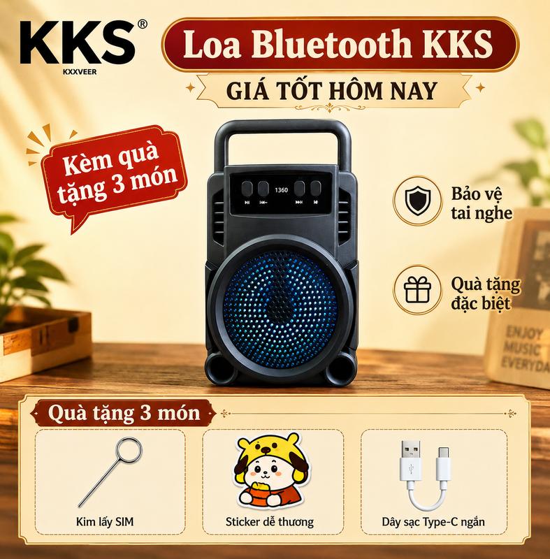 Loa Bluetooth mini di động, Bluetooth 5.3 kết nối ổn định, âm thanh rõ tiếng…