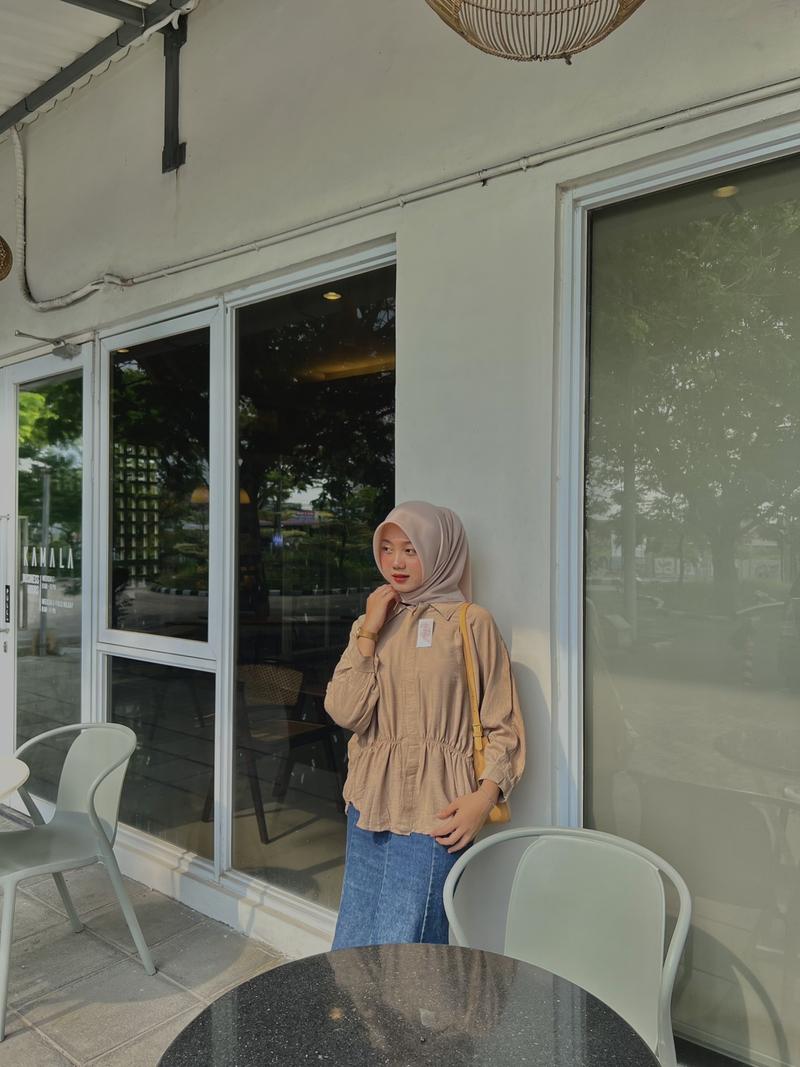 Product Introduction of KEMEJA LINEN WANITA LENGAN PANJANG CASUAL LD 120 / BAJU ATASAN KEMEJA KERUT DEPAN OVERSIZE KOREAN STYLE / ALYA SHIRT KEKINIAN (COD) 28