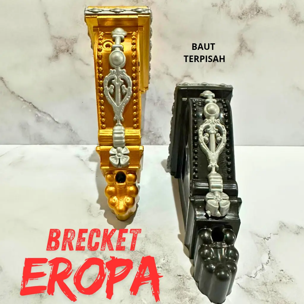 (COD) Brecket Eropa Classic Kaki rel Tiang Gorden Rel alumunium batang Gorden/gordyn/horden/ korden/ kaki gorden rollet