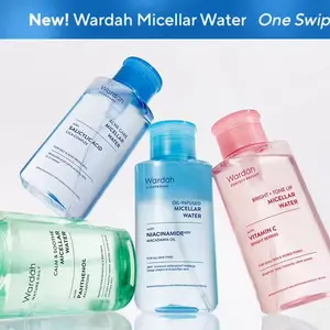 WARDAH Micellar Water All Series Remover dengan Micelles | Wardah Pembersih Makeup Nature Daily Lightening Perfect Bright Acnederm 400ML 240ML Pump