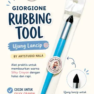 Nala Art Studio Rubbing Tool Ujung Lancip untuk Silky Crayon dan Lomba Mewarnai Alat Praktis Membaurkan Warna Halus dan Rapi