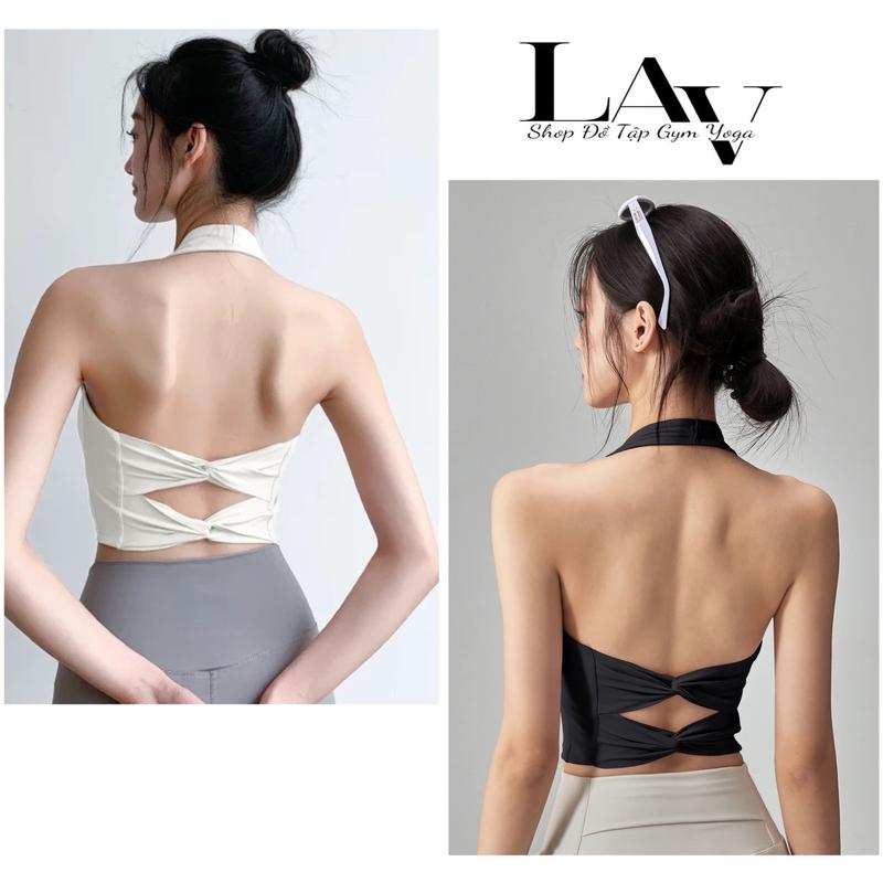 Áo bra tập gym yoga thể thao yếm cách điệu hở lưng nâng đỡ ngực - LAV Activewear