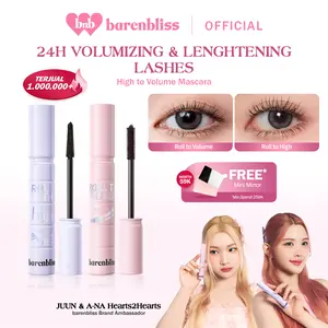 【BEST SELLING】BNB Barenbliss Roll To Volume & Roll To High Mascara 8g | Maskara Tahan 24 Jam Volumizing Lengthening Waterproof Smudgeproof Sweatproof Tanpa Gumpal Bulu Mata Panjang Tebal & Lentik Dengan 4X Peptide Vitamin E Jojoba Oil bnb official store