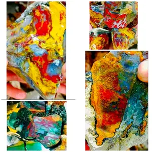 Grosir Bahan Rough Batu Akik Jasper Garut Pancawarna Natural Hijau Motif Natural 10000%