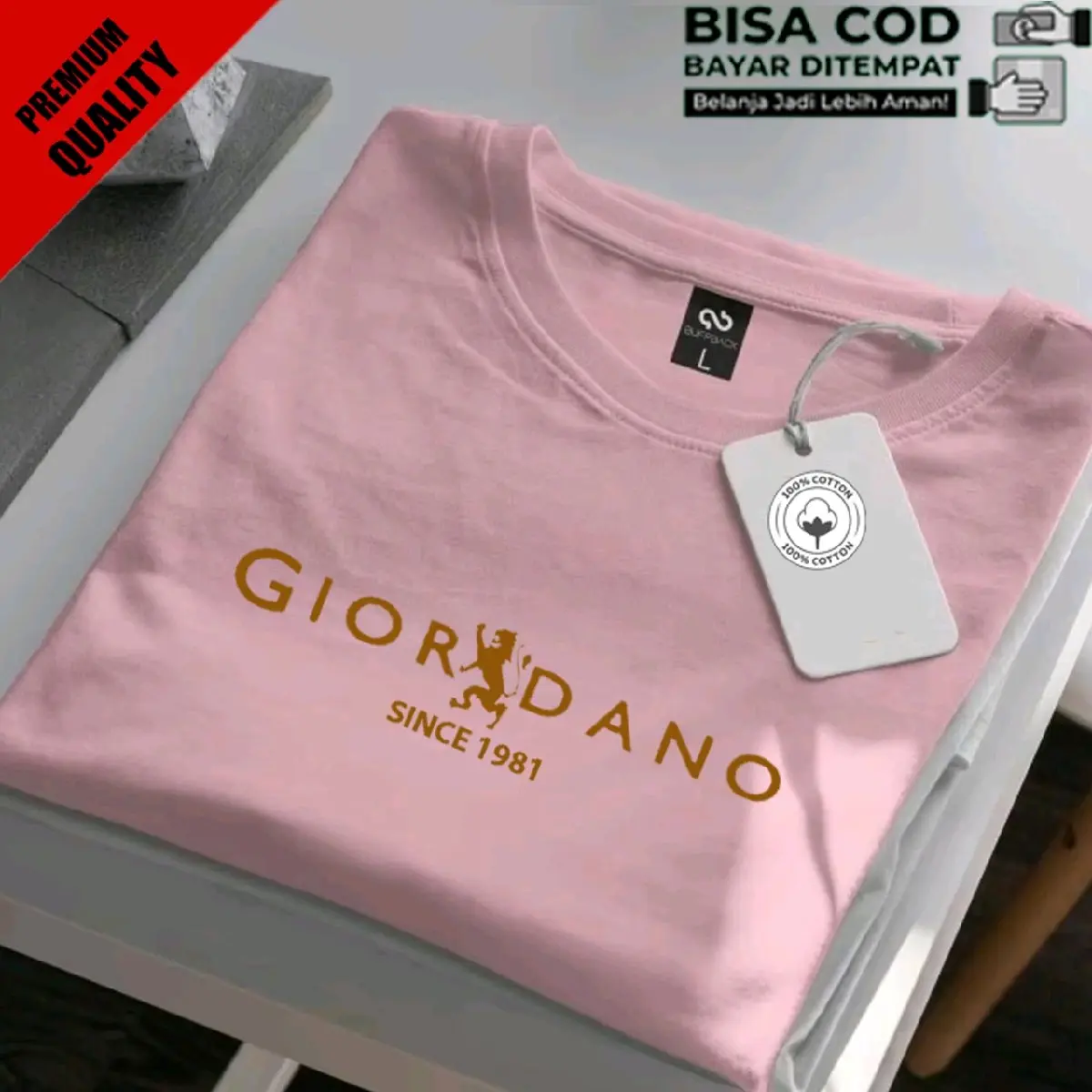 Promo !! Baju Kaos Distro GRDN LION TGH GOLD Premium Quality Kaos Cotton Combed 30s Lengan Pendek T-Shrit Koas Unisex Pria/Wanita Nyaman Panjang