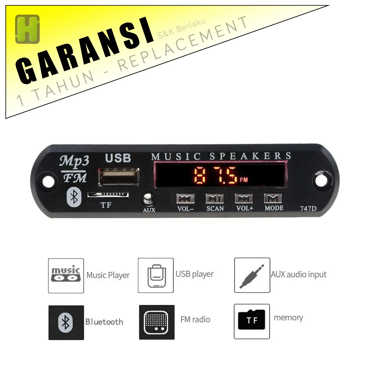 [COD] Radio Car Musik Sound Tape Audio Mobil MP3 Player Bluetooth Wireless Port USB Card 12V Murah Garansi 1 Tahun