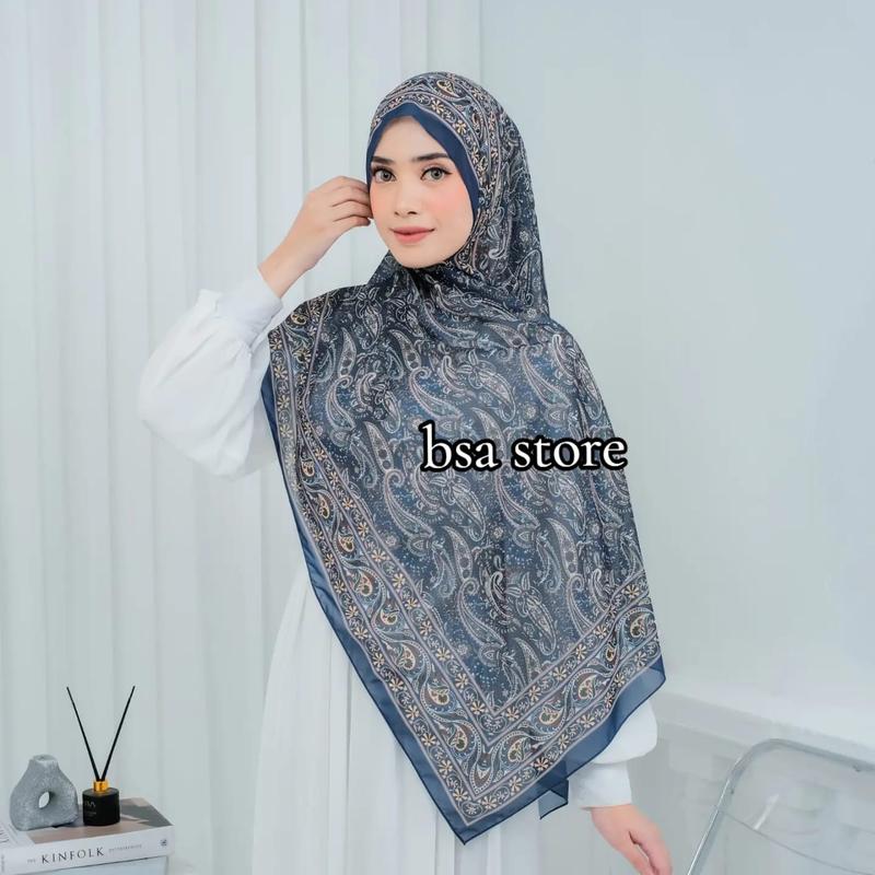 HIJAB PASHMINA DIGITAL PRINTING PAISLEY SERIES / PASMINA MOTIF MODEL TERBARU / HIJAB PASMINA CERUTY BABYDOLL PREMIUM MOTIF - Muslim 6