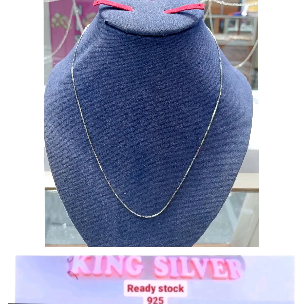KRIK Kalung rantai italy kotak elegan