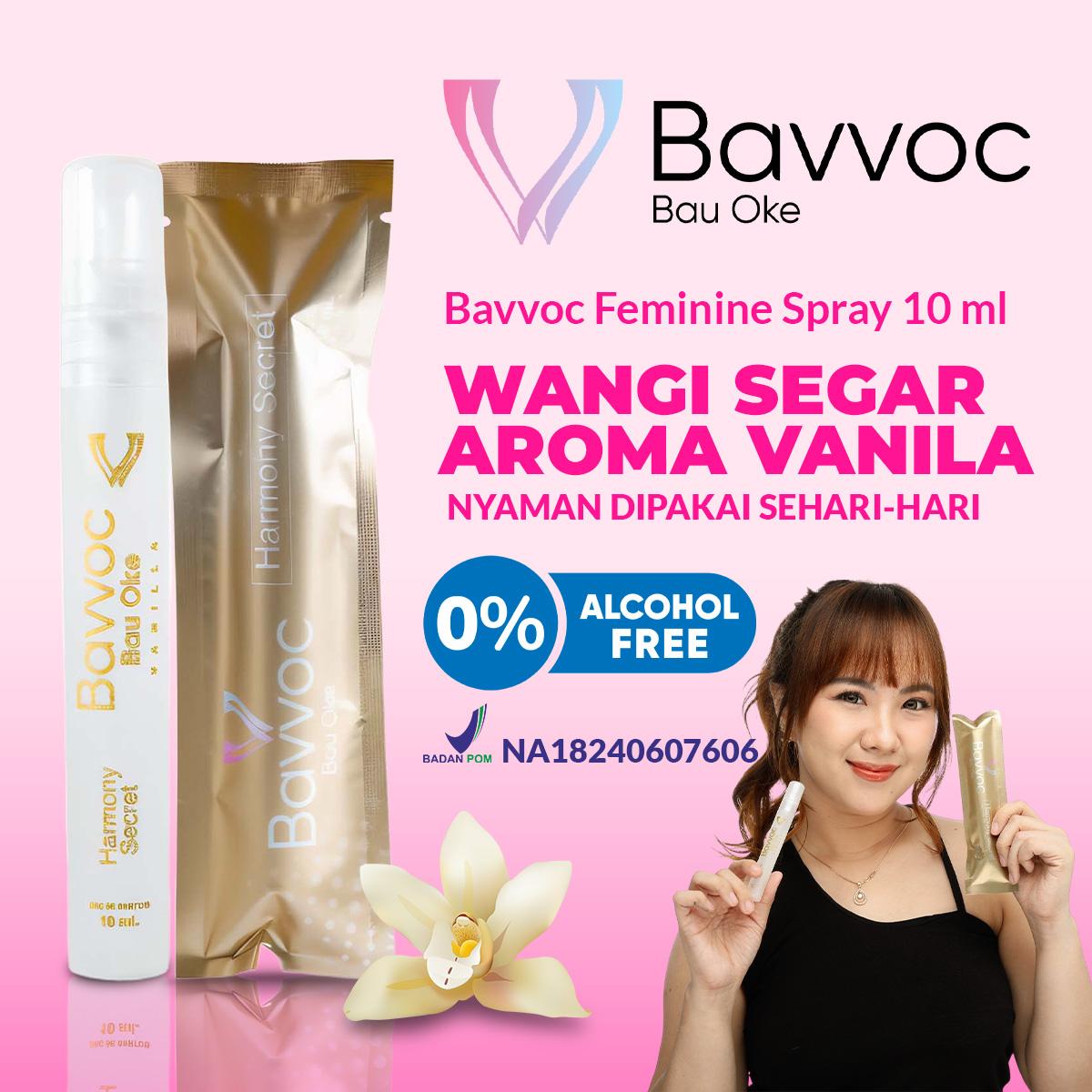 BAVVOC Feminine Spray Wanita Wangi Vanila Non Alkohol 10ml I BPOM I Halal