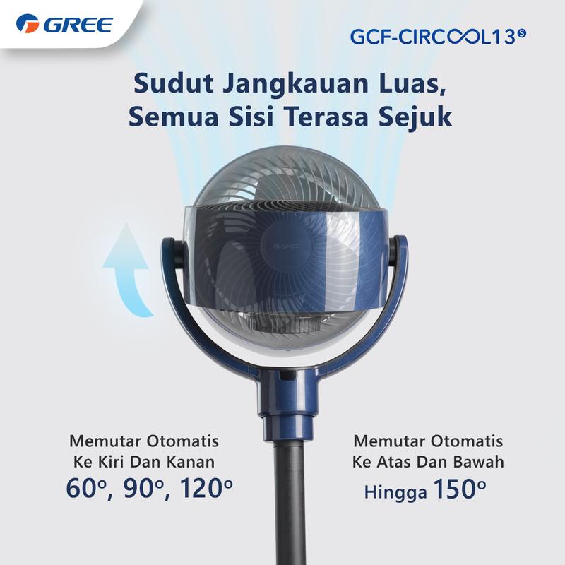 GREE - Air Circulation Fan - Swing Otomatis - 2in1 Kipas Meja dan Lantai- GCF-CIRCOOL13S 4