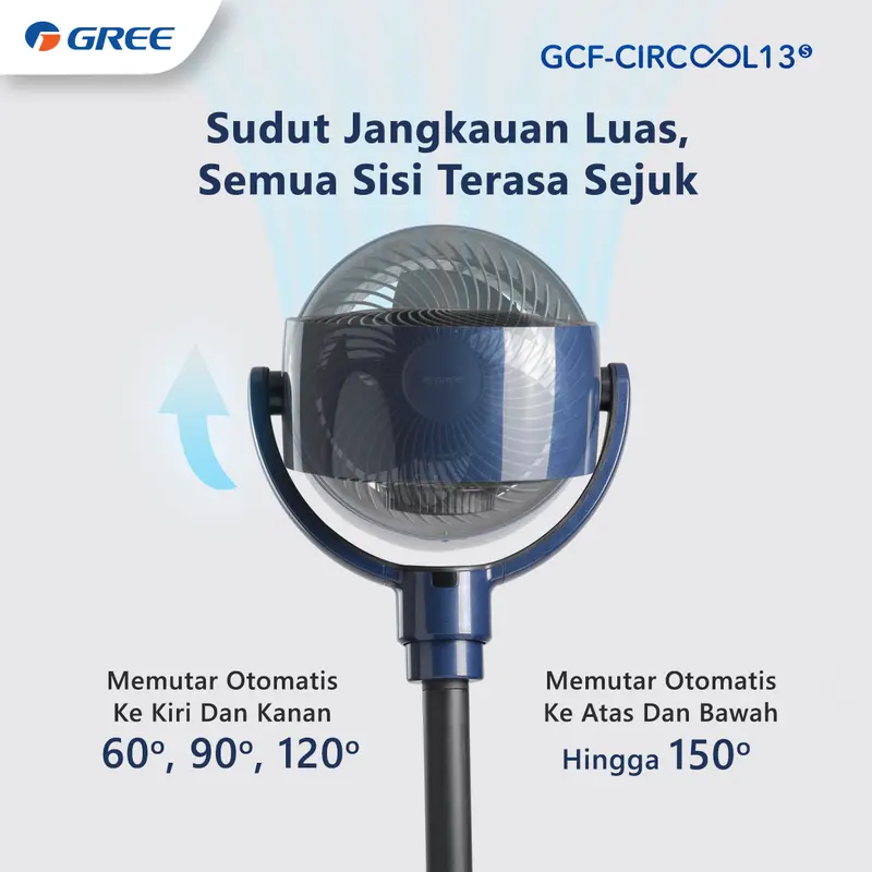 GREE - Air Circulation Fan - Swing Otomatis - 2in1 Kipas Meja dan Lantai- GCF-CIRCOOL13S 3