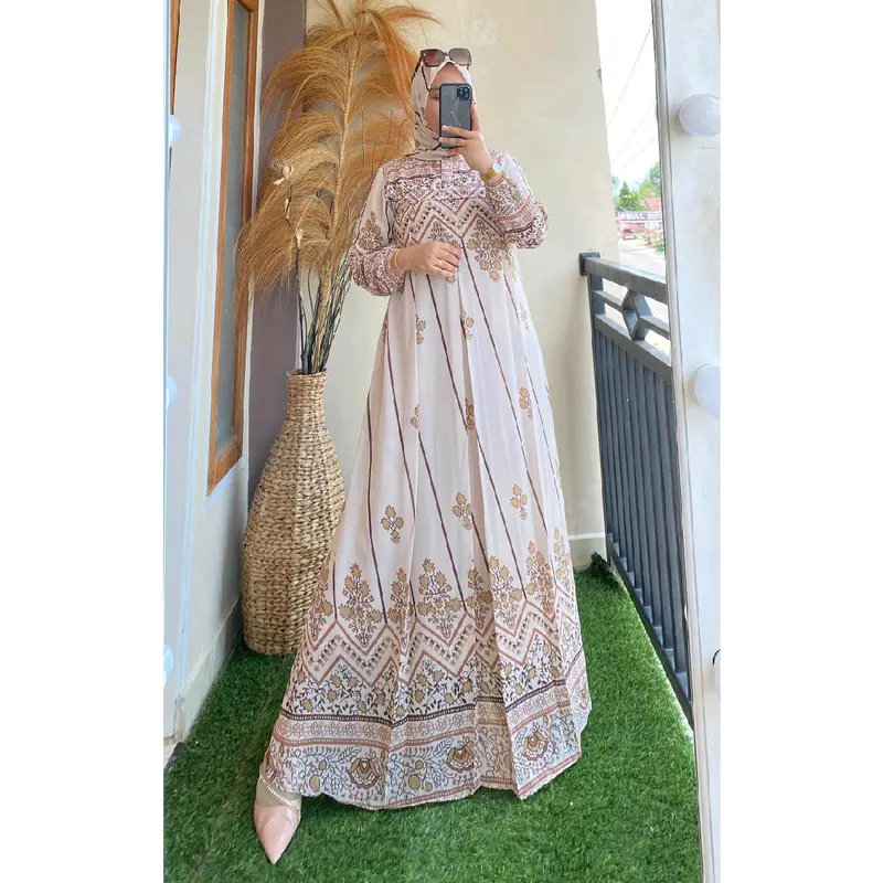 Gamis Set Hijab Shafa Motif 3