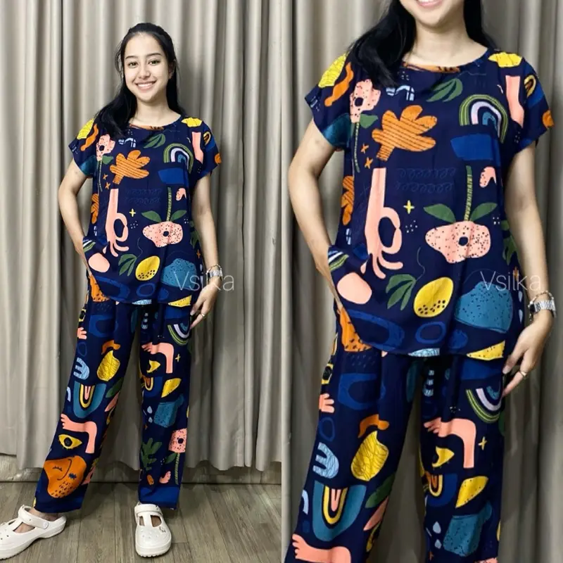Baju Tidur Wanita Piyama Rayon / Babydoll Rayon Motif Terupdate 6