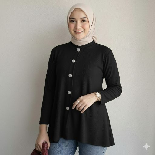 By Zayyenna - Tiara Blouse Atasan Wanita Jumbo Terbaru / Blouse wanita jumbo casual / kaos knit daily wanita / Atasan Premium wanita