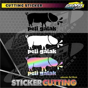 (Isi 2) Sticker motor - stiker PELI GALAK isi 2 pcs stiker tobrut two stroke
