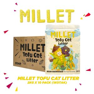 SOAR Millet Tofu Cat Litter 6L/2KG 10 Packs (1 Carton)