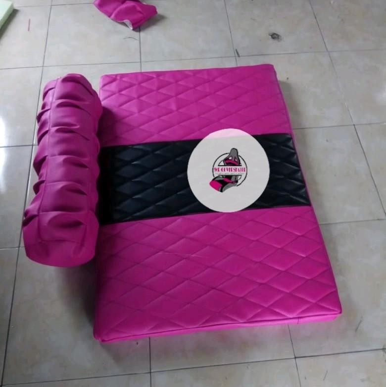 matras kasur +guling pengganti sandaran kiri mobil truk dan pickup ukuran L80cm T60cm tebal busa 5-6 cm terlaris Camping 5