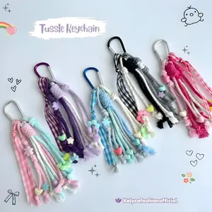 [RIBBON] CHARM BAG | KEYCHAIN | GANTUNGAN KUNCI AESTHETIC | BAG CHARM MACRAME
