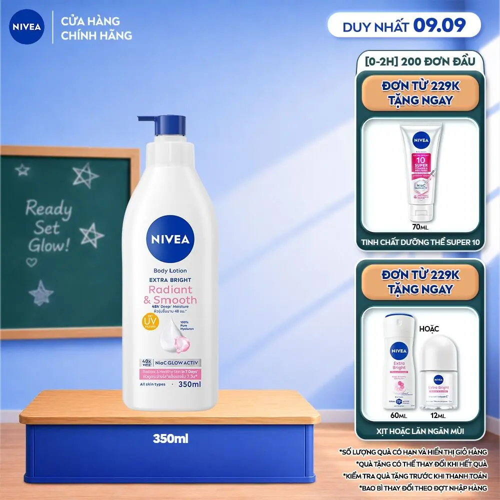Sữa Dưỡng Thể NIVEA Radiant & Smooth Mịn Mượt và Sáng Da (350 ml/500 ml) - 98413/99563
