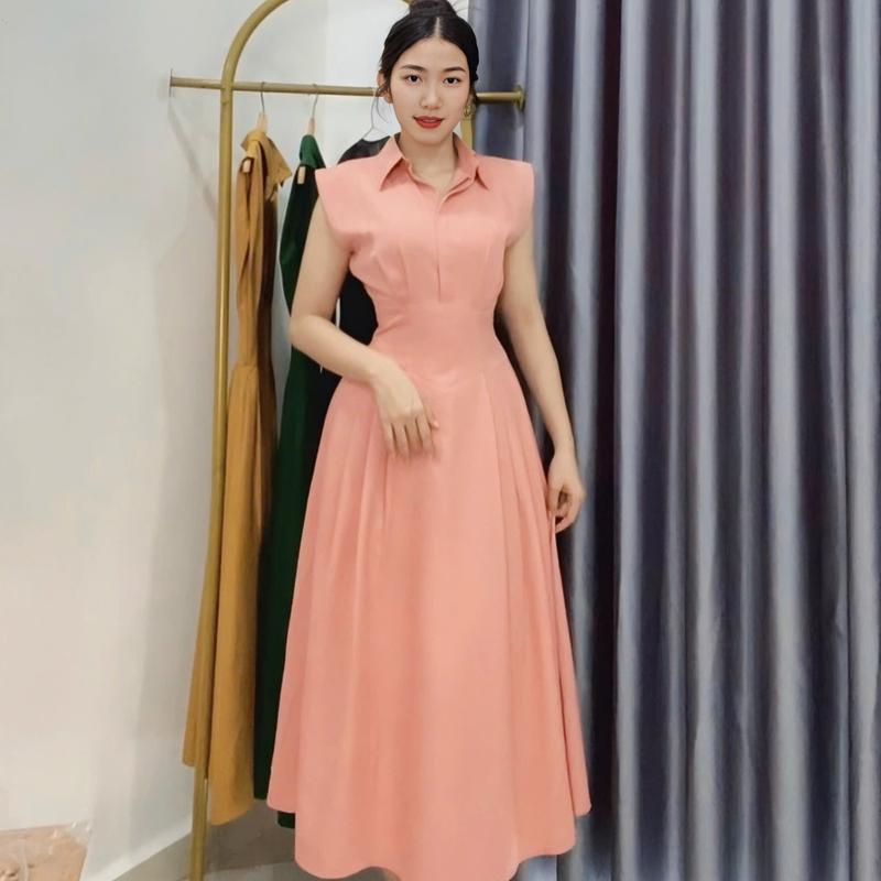 Sara Dress - Đầm Somi Bản Nẹp Dáng Dài Thanh Lịch Cho Nữ, 3 màu, Chất Liệu Trượt Hàn Mát Mịn - Lan Ngọc Shop