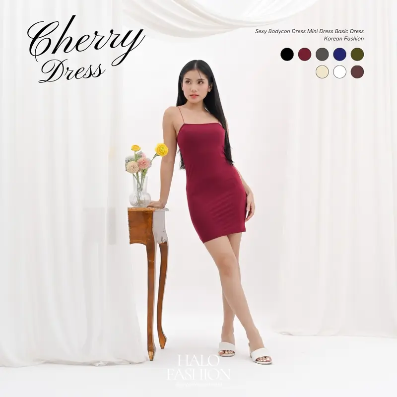 HaloFashion] Moza Sexy Bodycon Simple Dress Mini Dress Basic Dress Korean  Fashion Baju Wanita Gaun Casual - Shop | Tokopedia