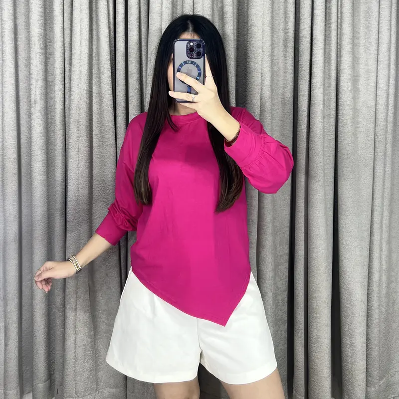Vivienne Top - Tshirt Wanita Lengan Panjang Asymmetric Top 5