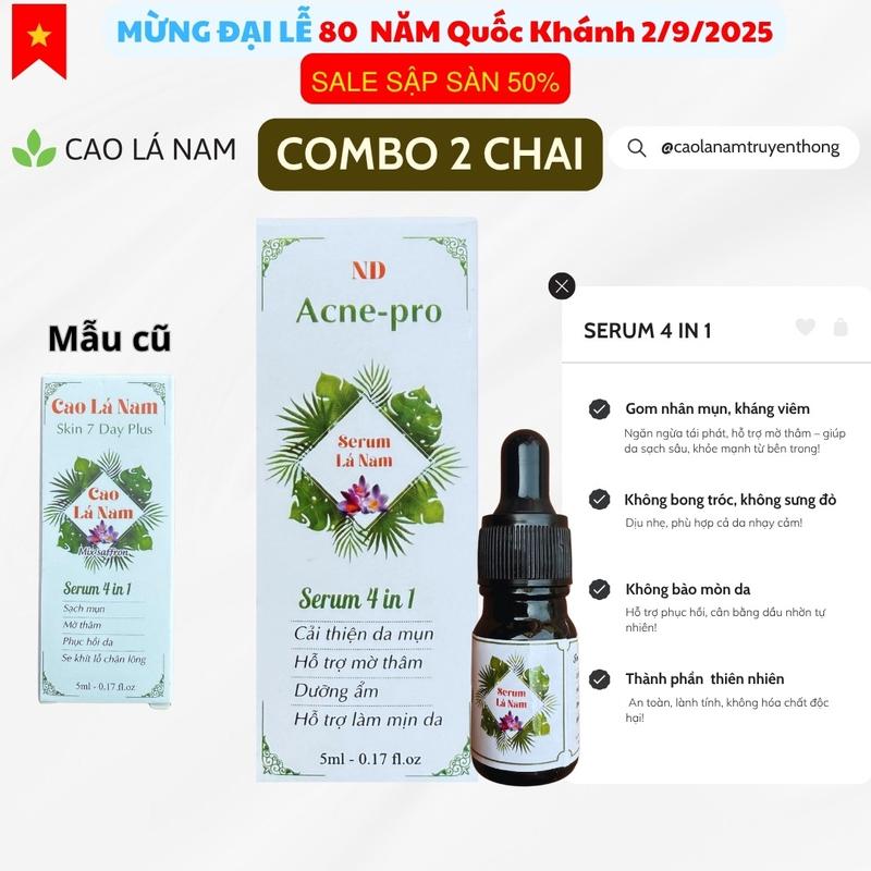 COMBO 2 Cao Lá Nam trị mụn 4 in 1 cao cấp Tất cả các loại da kem mụ