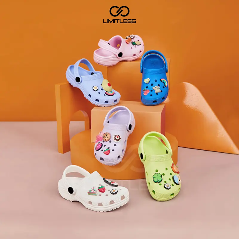 Zerolimit - Sandal Slop Karet Anak Laki Laki Baim Jibbitz Karakter Lucu Ringan Sendal Slip On Anak Cewek Empuk Nyaman Terbaru 2025 Fashion Anak 2
